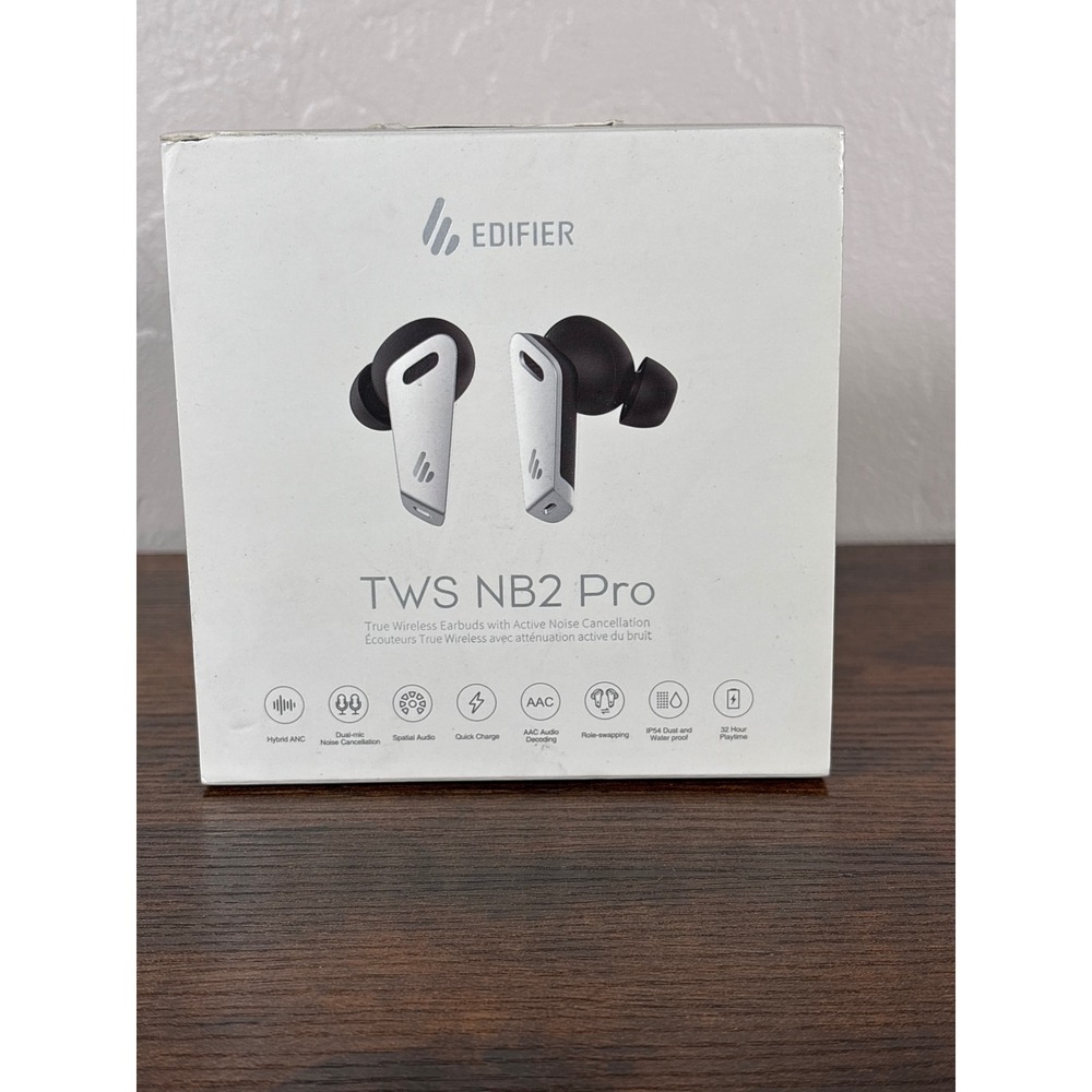 Edifier TWS NB2 Pro True Wireless Earbuds Hybrid ANC Spatial Audio‎ Silver Black